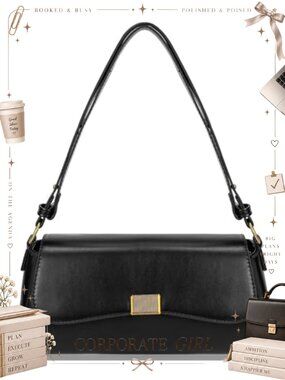 Farcauo Small PU Leather Shoulder Bag Satchel Crossbody Purse Adjustable Strap